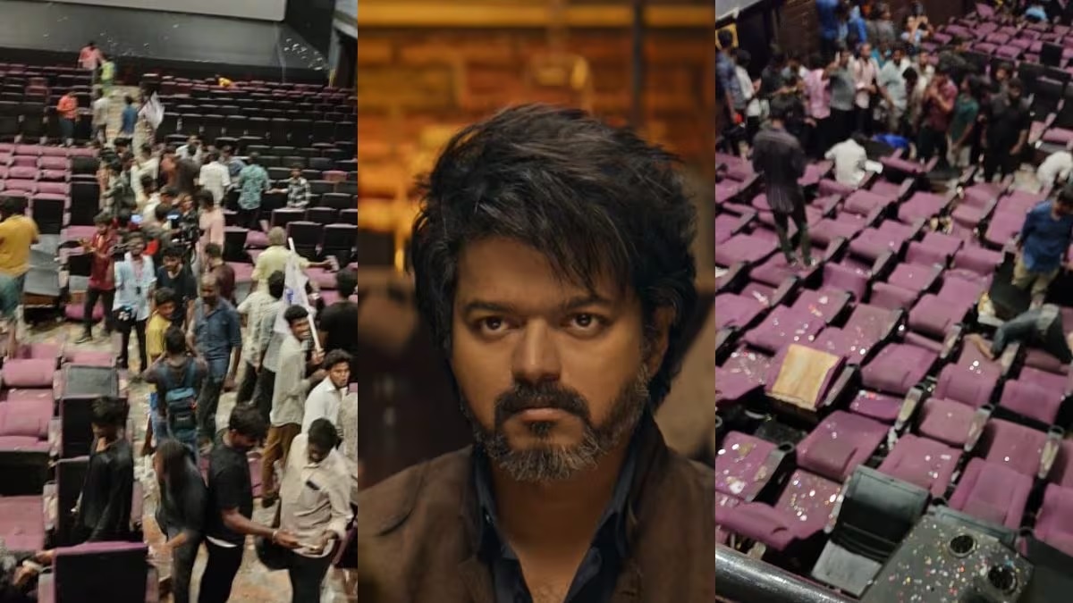 'ലിയോ' ട്രെയിലർ പ്രദർശിപ്പിച്ച ചെന്നൈയിലെ തീയറ്റര്‍ ‘പൊളിച്ചടുക്കി’ ആരാധകർ!