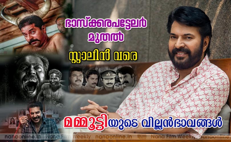 ഭാസ്ക്കരപട്ടേലര്‍ മുതല്‍  സ്റ്റാലിന്‍ വരെ -മമ്മൂട്ടിയുടെ വില്ലന്‍ഭാവങ്ങള്‍